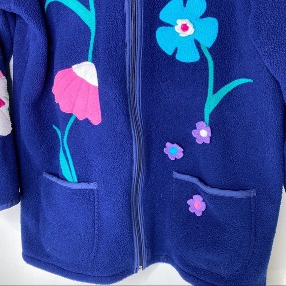 Vintage Fleece Uncommon Threads Flowers - Picture 4 of 9